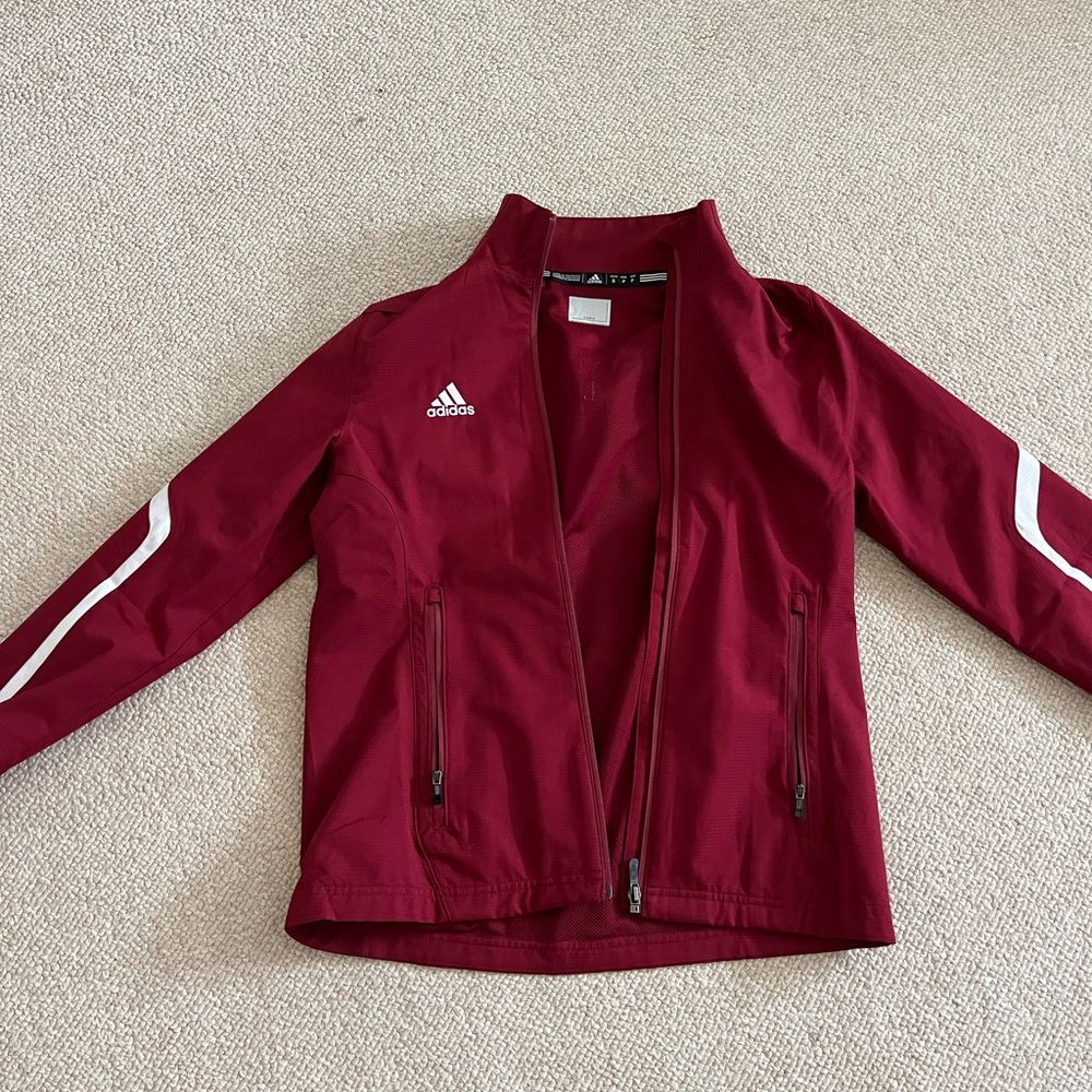 Adidas red track jacket